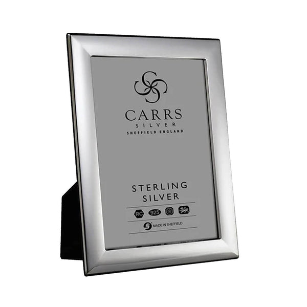 Carrs Silver - Berkeley Plain Sterling Silver Photo Frame With Black Wood Back image 0