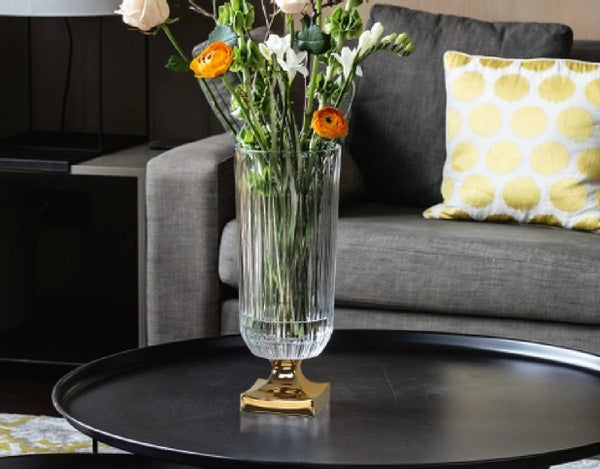 Nachtmann Minerva Vase - Gold Footed, 40cm | 15.9in image 4