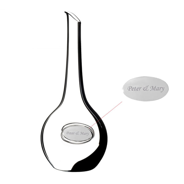 Riedel Black Tie Occhio Nero Decanter (With Engraved Silver Plate) image 0