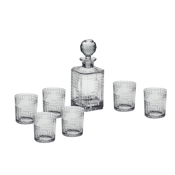 Bohemia Crystal Punk Whisky Set (1 Decanter + 6 Tumblers) image 0