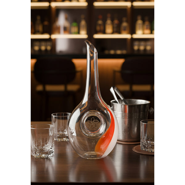 Riedel Decanter Occhio Nero Logo Hong Kong Bauhinia Flower White/Red image 1
