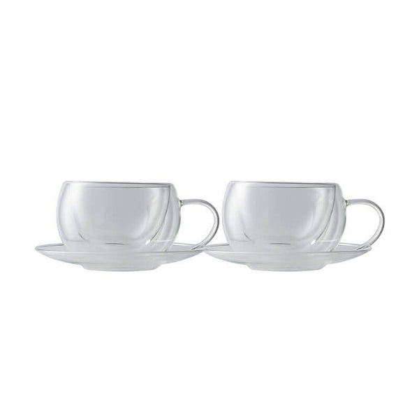 Maxwell & Williams Blend Double Wall Cup & Saucer 270ML Set of 2 Gift Boxed image 0
