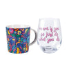 Maxwell & Williams Kasey Rainbow Wild at Heart Mug & Glass Set Africa Navy Gift Boxed image 1