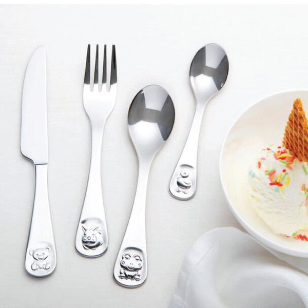 Maxwell & Williams Frog & Friends Children's Cutlery Set of 4 image 1