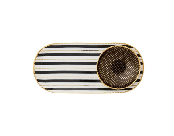 Maxwell & Williams Teas & C's Regency Platter & Dish Set Black Gift Boxed image 1