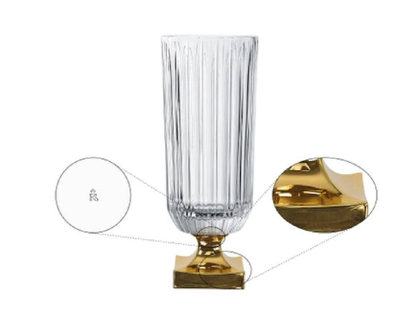 Nachtmann Minerva Vase - Gold Footed, 40cm | 15.9in image 3