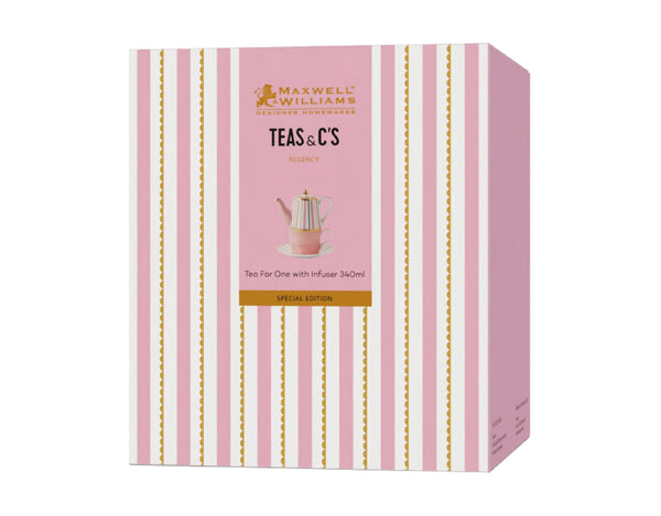 Maxwell & Williams Teas & C's Regency Tea For One With Infuser 340ML Pink Gift Boxed image 5