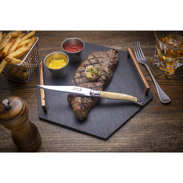 Laguiole Table Knife Ivory Handle Set of 6 with Coffret Gift Box image 2