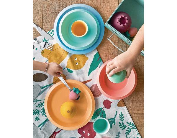 Alessi Giro Kids Children Tableware Set Light Blue image 2