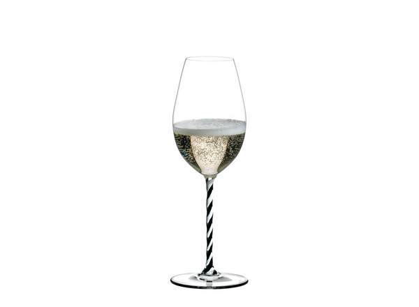 Riedel Fatto A Mano Champagne Wine Glass Black And White Twisted image 0