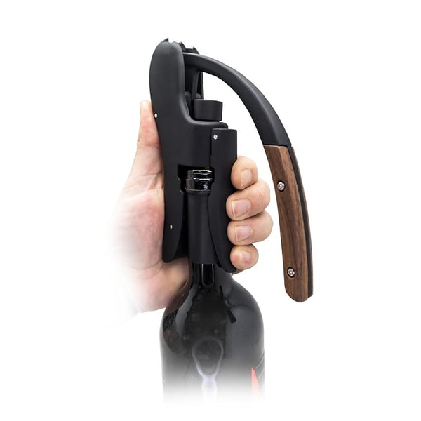 Vin Bouquet Lever Corkscrew Black + Walnut image 2
