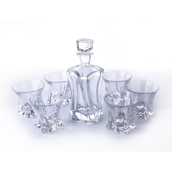 Bohemia Crystal Cooper Whisky set (1 Decanter + 6 Tumblers) image 0