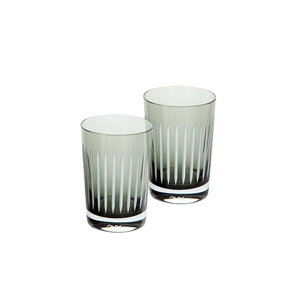 Nude Parrot Tumbler Glasses Smoke & White Line (Set of 2) image 1
