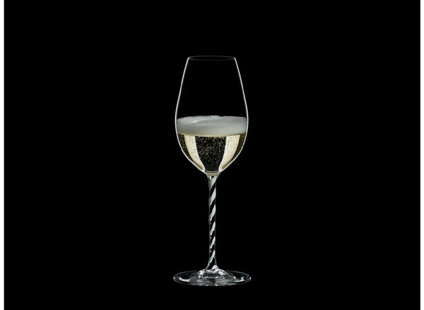 Riedel Fatto A Mano Champagne Wine Glass Black And White Twisted image 2