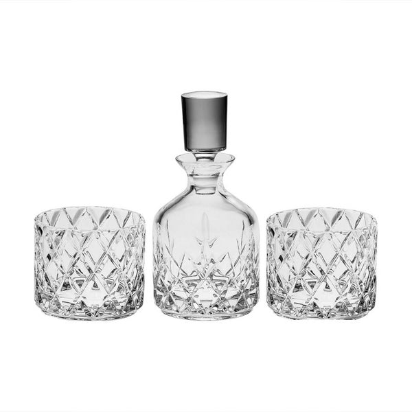 Bohemia Crystal Minister Whisky Set (1 Decanter + 2 Tumblers) image 0