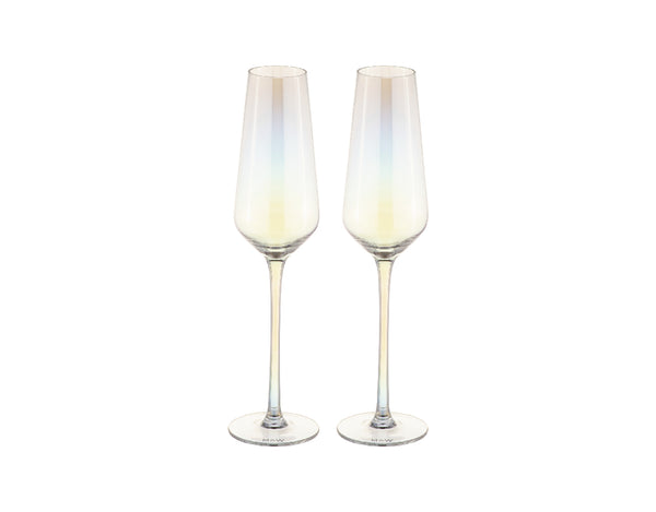 Maxwell & Williams Glamour Flute 230ML Set of 2 Iridescent Gift Boxed image 1