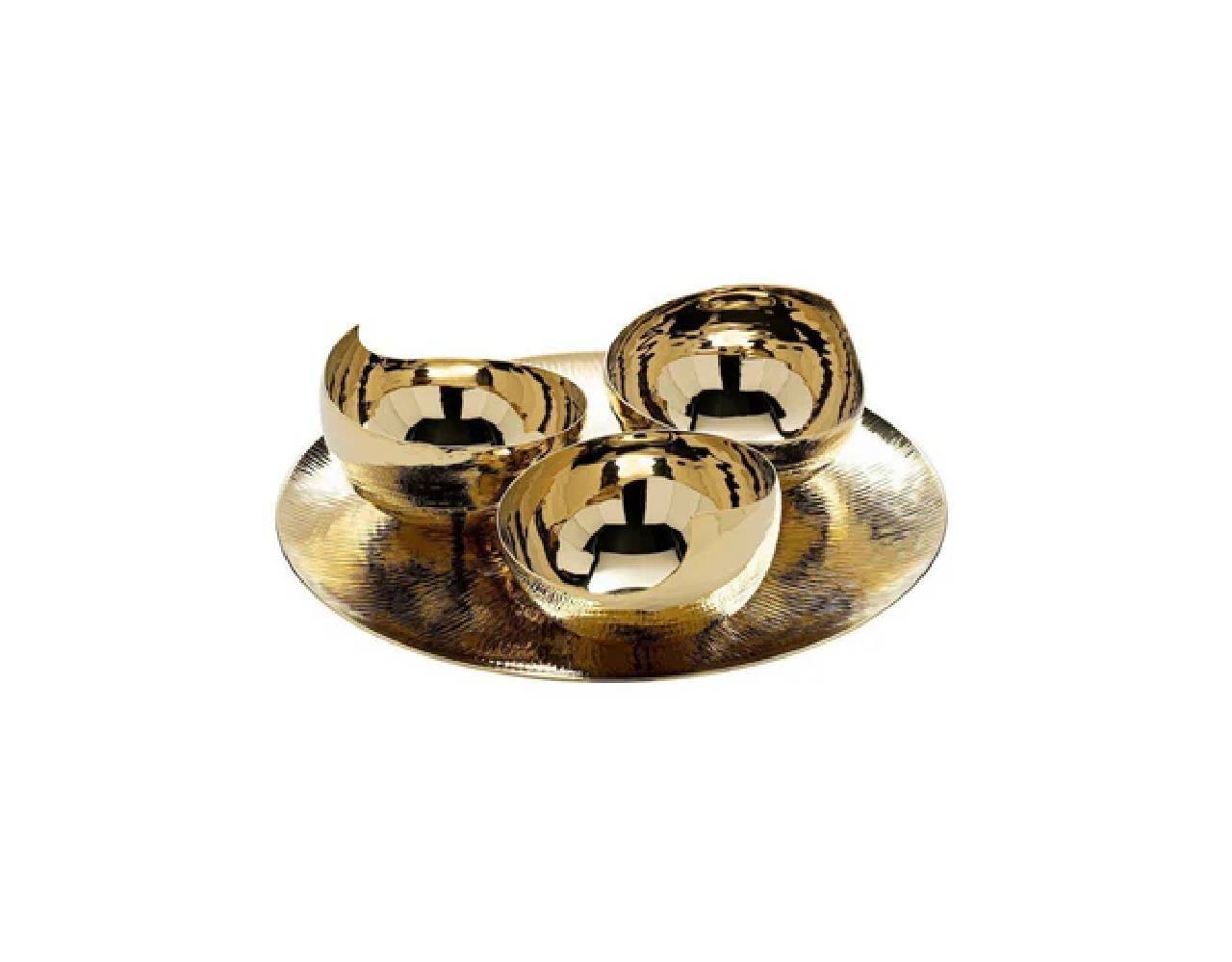 Zanetto Tris Ape Mini Aperitif Set with Three 'Salirò' Cups and Plate ...