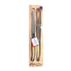 Laguiole Carving Set Pale Horn Handle with Wooden Gift Box image 0