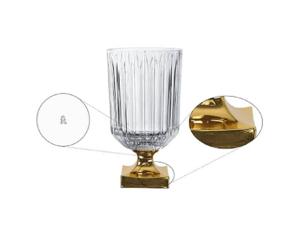 Nachtmann Minerva Vase - Gold Footed, 32cm | 12.4in image 2