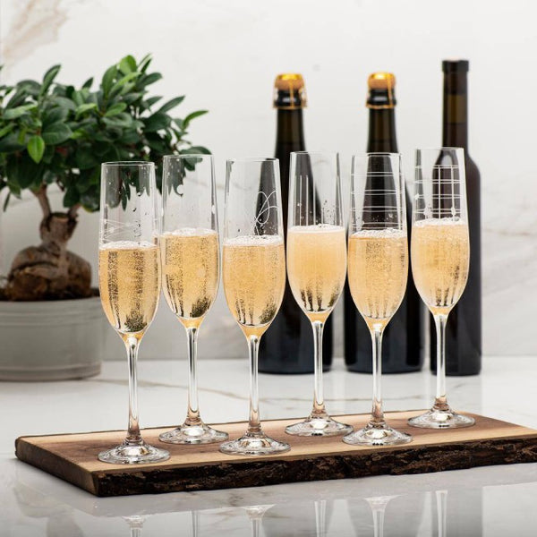 Bohemia Crystal Elements Champagne Flute 190ml (Set of 6) image 1
