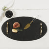 Just Slate Oval Serving Tray With Gold Handles image 1