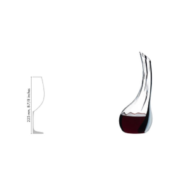Riedel Fatto A Mano Decanter Cornetto Single Black/White/Black Optical image 2