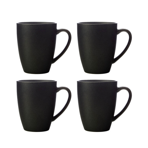 Maxwell & Williams Caviar Black Coupe Mug 400ML (Set of 4) image 0