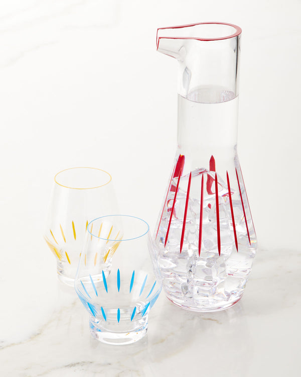 Nude Beak Glasses in Iris Apfel Collection with Yellow & Blue Painted (Set of 2) image 4