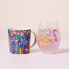 Maxwell & Williams Kasey Rainbow Wild at Heart Mug & Glass Set Africa Navy Gift Boxed image 4