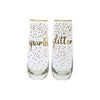 Maxwell & Williams Celebrations Stemless Flute 300ML Sparkles Glitter (Set of 2) image 1