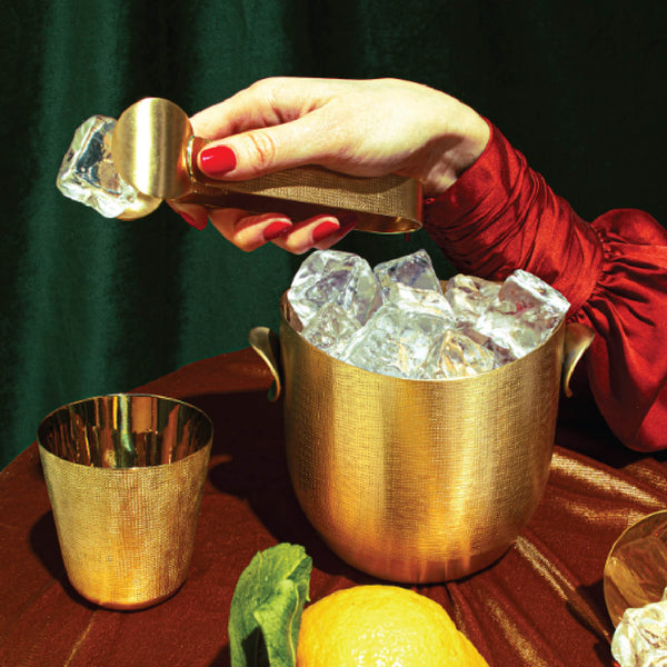 Zanetto Velvet 1 Ice Bucket Brass image 1