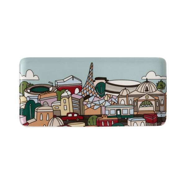 Maxwell & Williams Megan McKean Cities Rectangle Plate 25x12cm Melbourne image 0