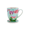 Maxwell & Williams Gabby Malpas Posey Mug & Coaster Set Tulip Love Gift Boxed image 1