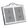 Carrs Silver - Double Sterling Silver Photo Frame Grey Velvet Back 5" x 3.5" image 0