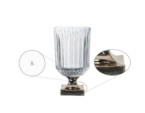 Nachtmann Minerva Vase - Platinum Footed, 32cm | 12.4in image 1