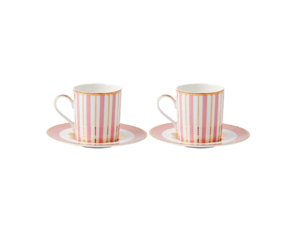 Maxwell & Williams Teas & C's Regency Demi Cup & Saucer 100ML Set of 2 Pink Gift Boxed image 1