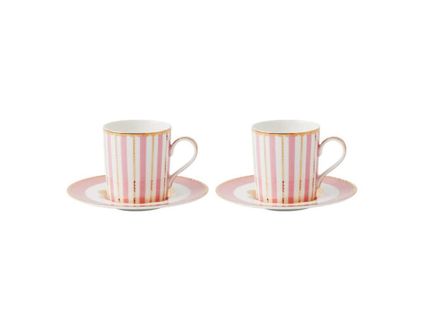 Maxwell & Williams Teas & C's Regency Demi Cup & Saucer 100ML Set of 2 Pink Gift Boxed image 0