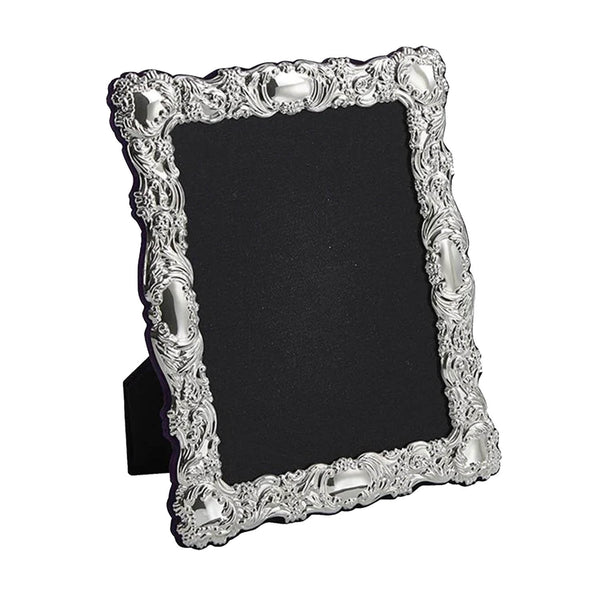 Carrs Silver - Traditional Sterling Silver Photo Frame With Grey Velvet Back 6" x 4" image 0