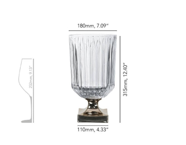 Nachtmann Minerva Vase - Platinum Footed, 32cm | 12.4in image 3