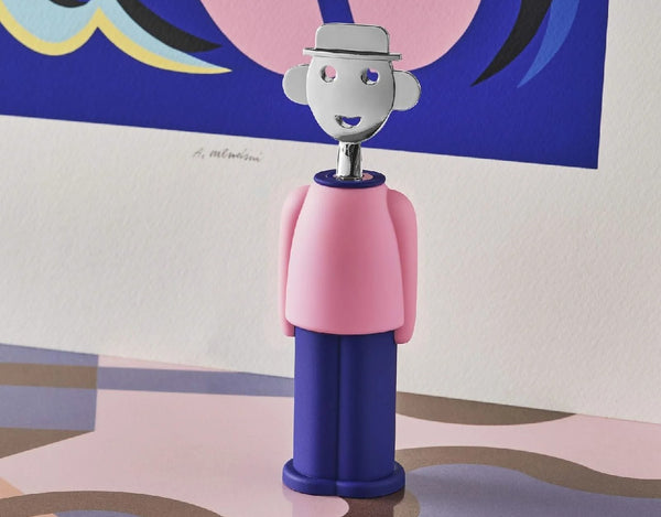 Alessi Alessandro M. Corkscrew Pink & Blue image 1