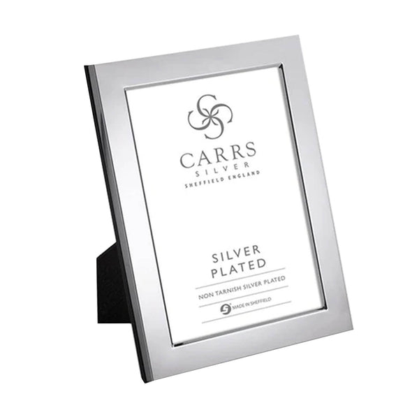 Carrs Silver - Modern Flat Silver Plated Photo Frame With Wood Back image 0