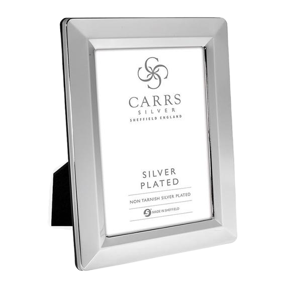 Carrs Silver - Linear Silver Plated Photo Frame Black Wood Back image 0