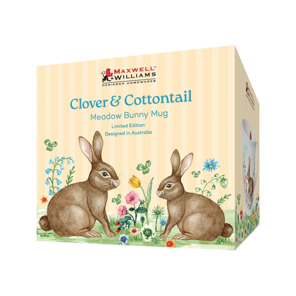 Maxwell & Williams Clover & Cottontail Meadow Bunny Mug 375ML Gift Boxed