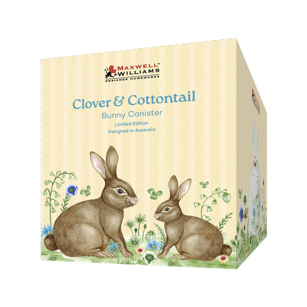Maxwell & Williams Clover & Cottontail Bunny Canister Gift Boxed