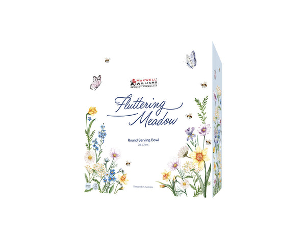 Maxwell & Williams Fluttering Meadow Round Serving Bowl Gift Boxed
