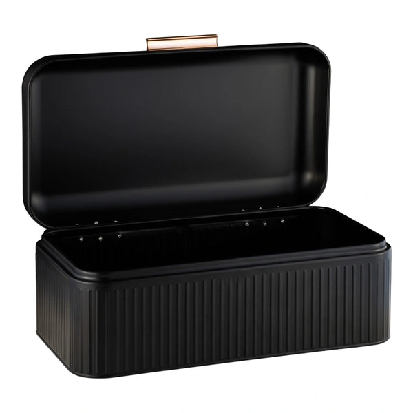Maxwell & Williams Astor Bread Bin 42x22.5x18cm Black Gift Boxed