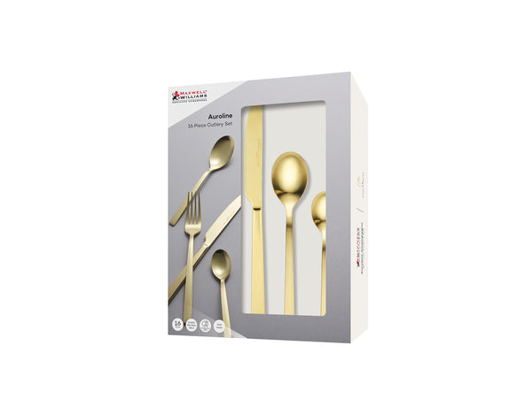 Maxwell & Williams Auroline 16Pcs Cutlery Set Champagne Gift Boxed