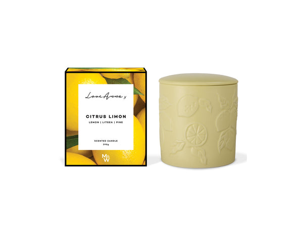 Maxwell & Williams Love Anna Botanika Fragrance Candle 290g Citrus Limon Gift Boxed