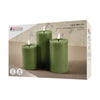 Maxwell & Williams Let's Get Lit LED Flameless Candle 7.5cm Set of 3 Pine Gift Boxed