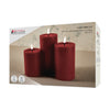 Maxwell & Williams Let's Get Lit LED Flameless Candle 7.5cm Set of 3 Cherry Gift Boxed